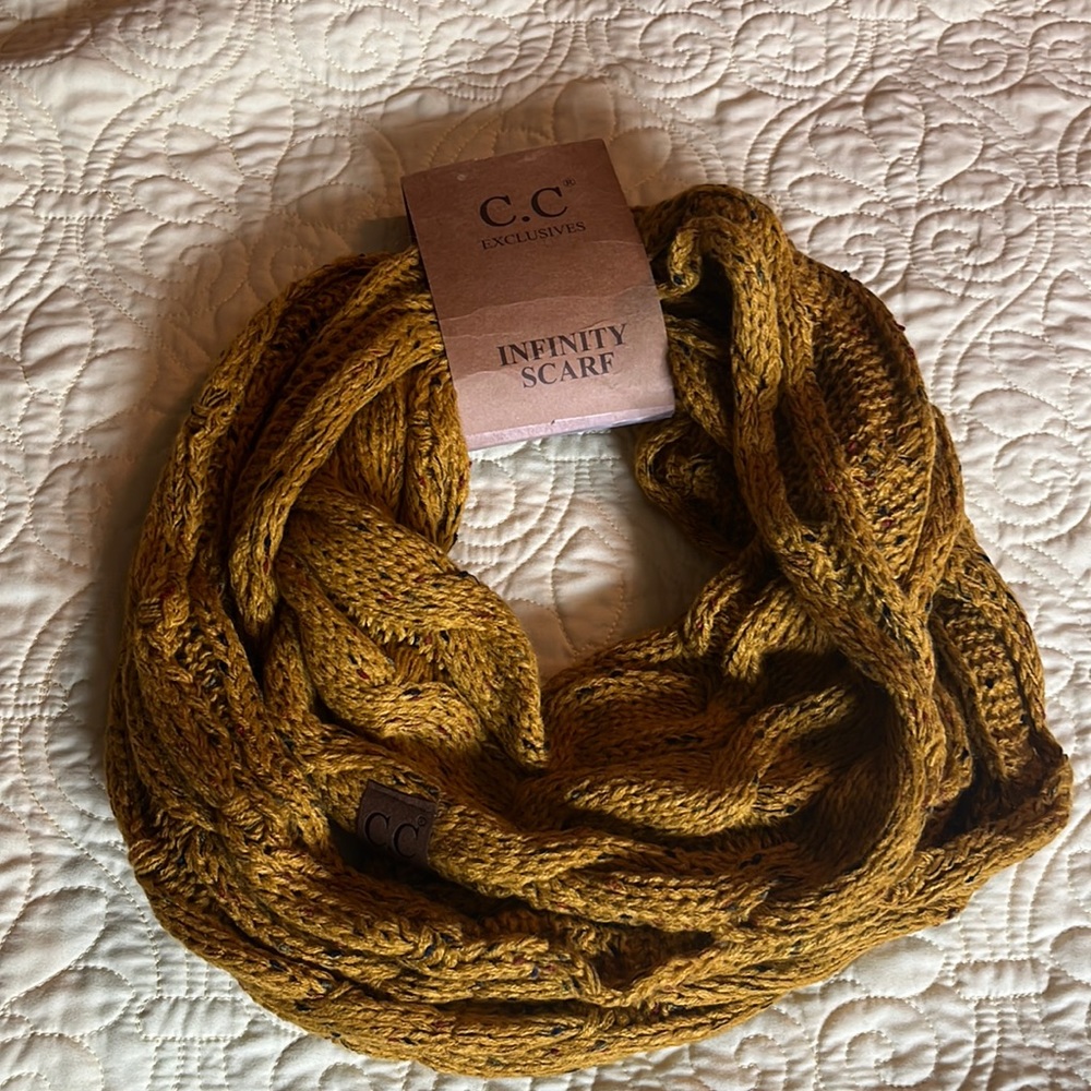Mustard infinity scarf